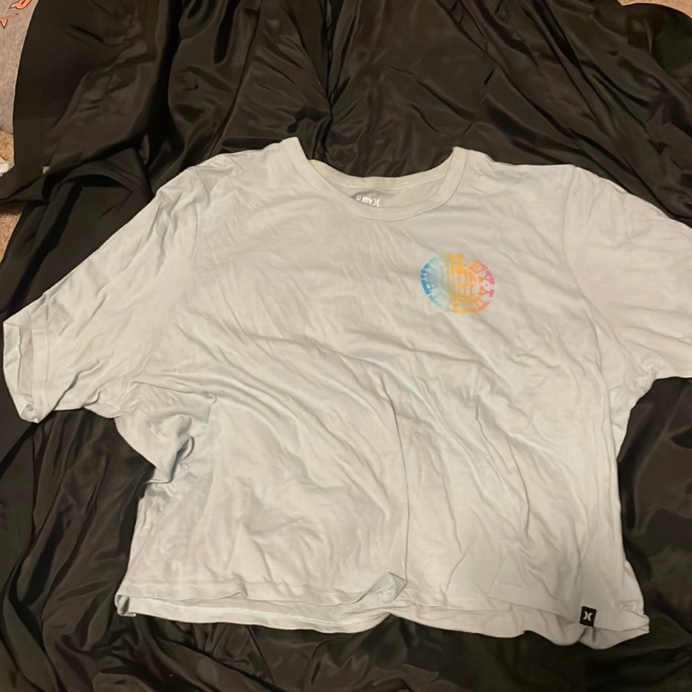 light blue hurley tee shirt